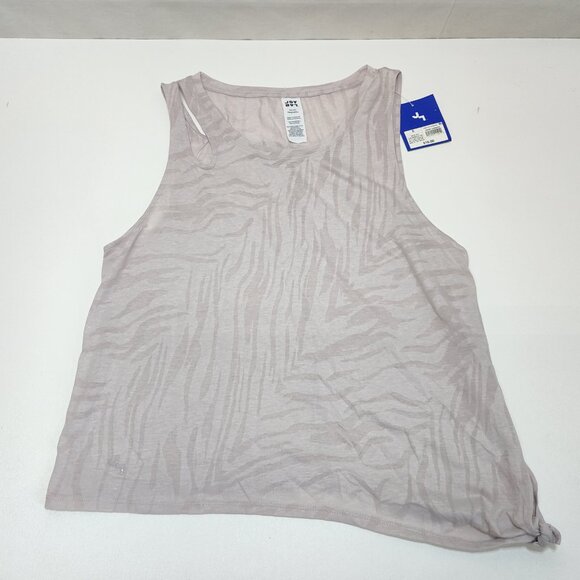 JoyLab Side-Tie Basic Tank Top Small Lilac Marble Sleeveless Asymmetrical Hem - Picture 4 of 9